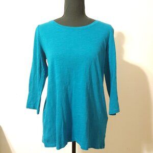Eileen Fisher 100% Organic Cotton 3/4 Sleeve Top   #####OVERSIZED####